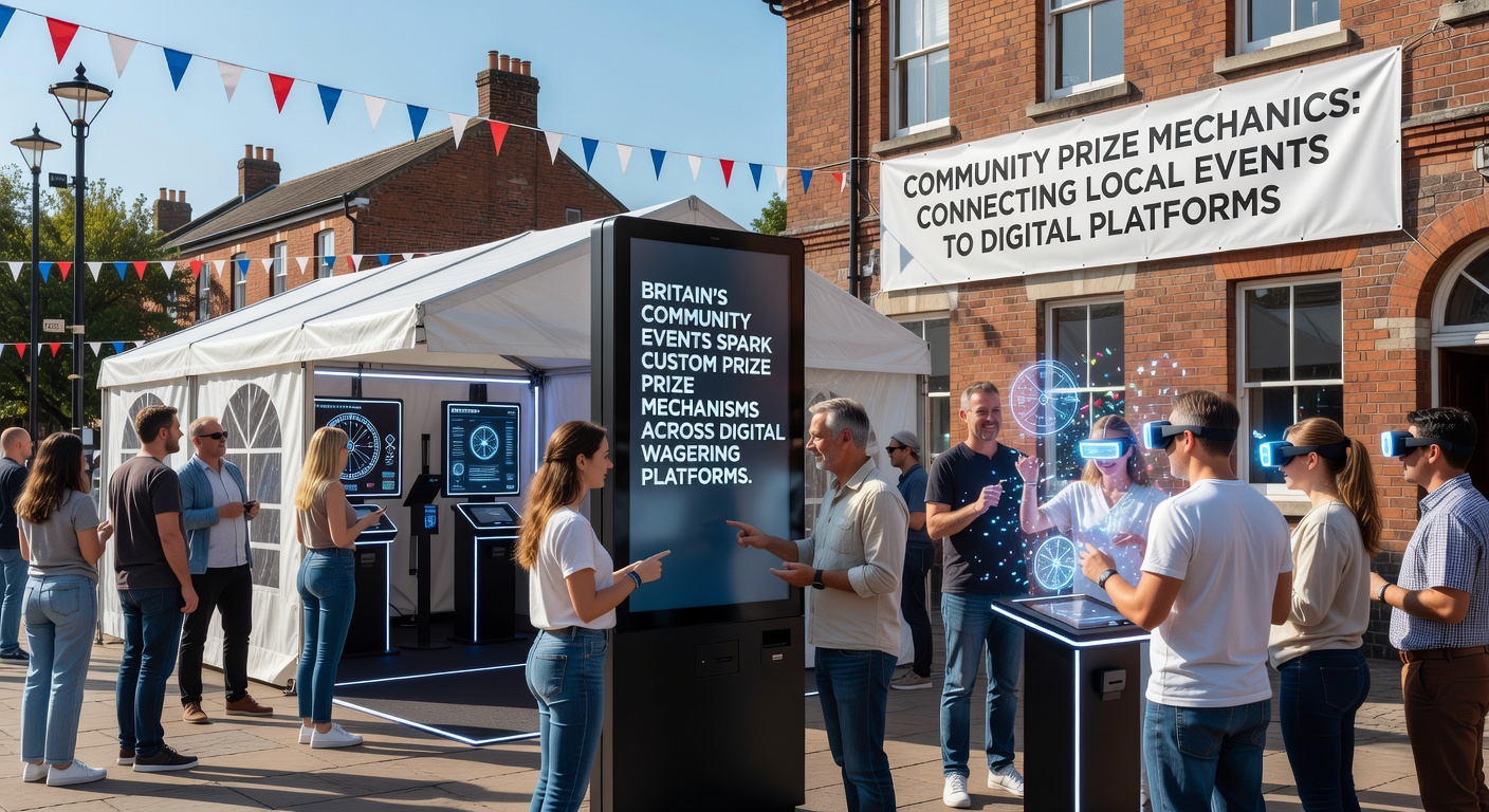 Digital interface showing custom prize mechanisms linked to community events