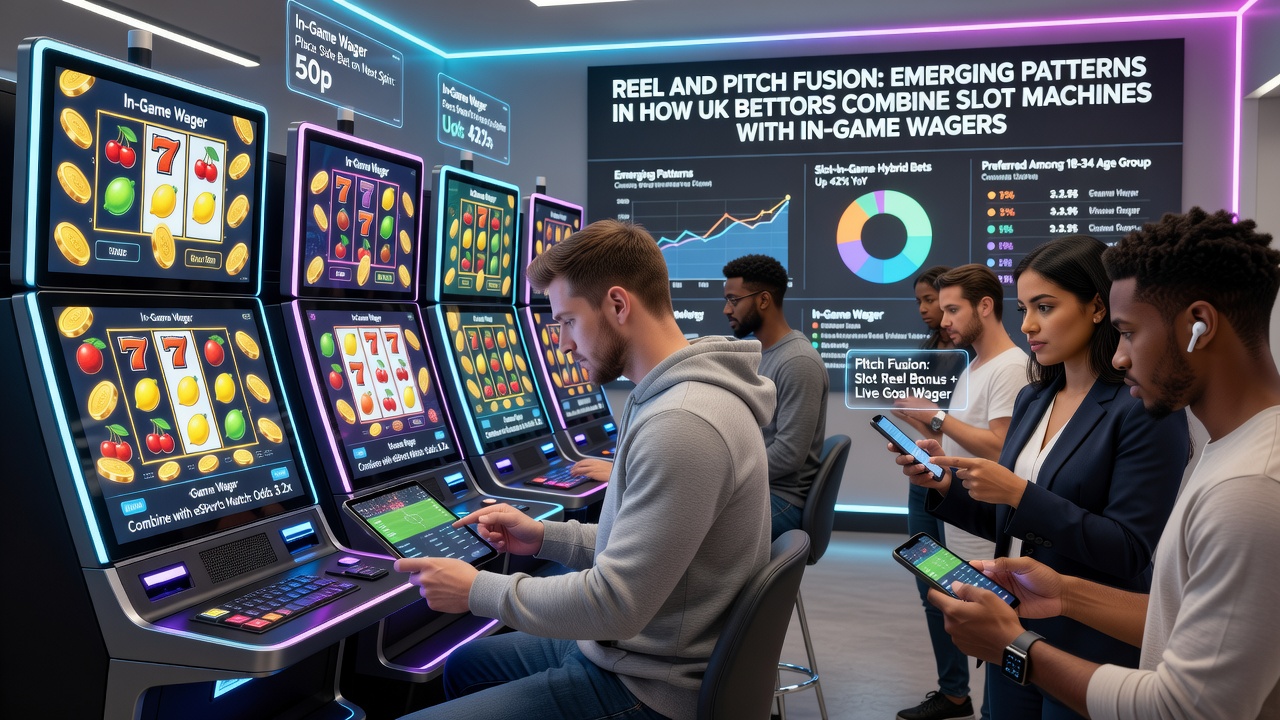 Mobile screen showing simultaneous slot game and live football betting interface used by UK players