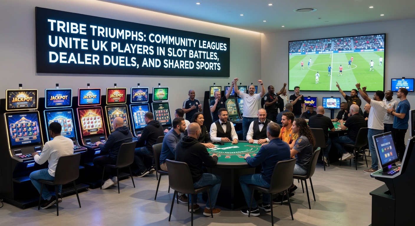 Intense close-up of a live dealer roulette wheel spinning amid tribe leaderboards, UK players' avatars cheering in the digital arena